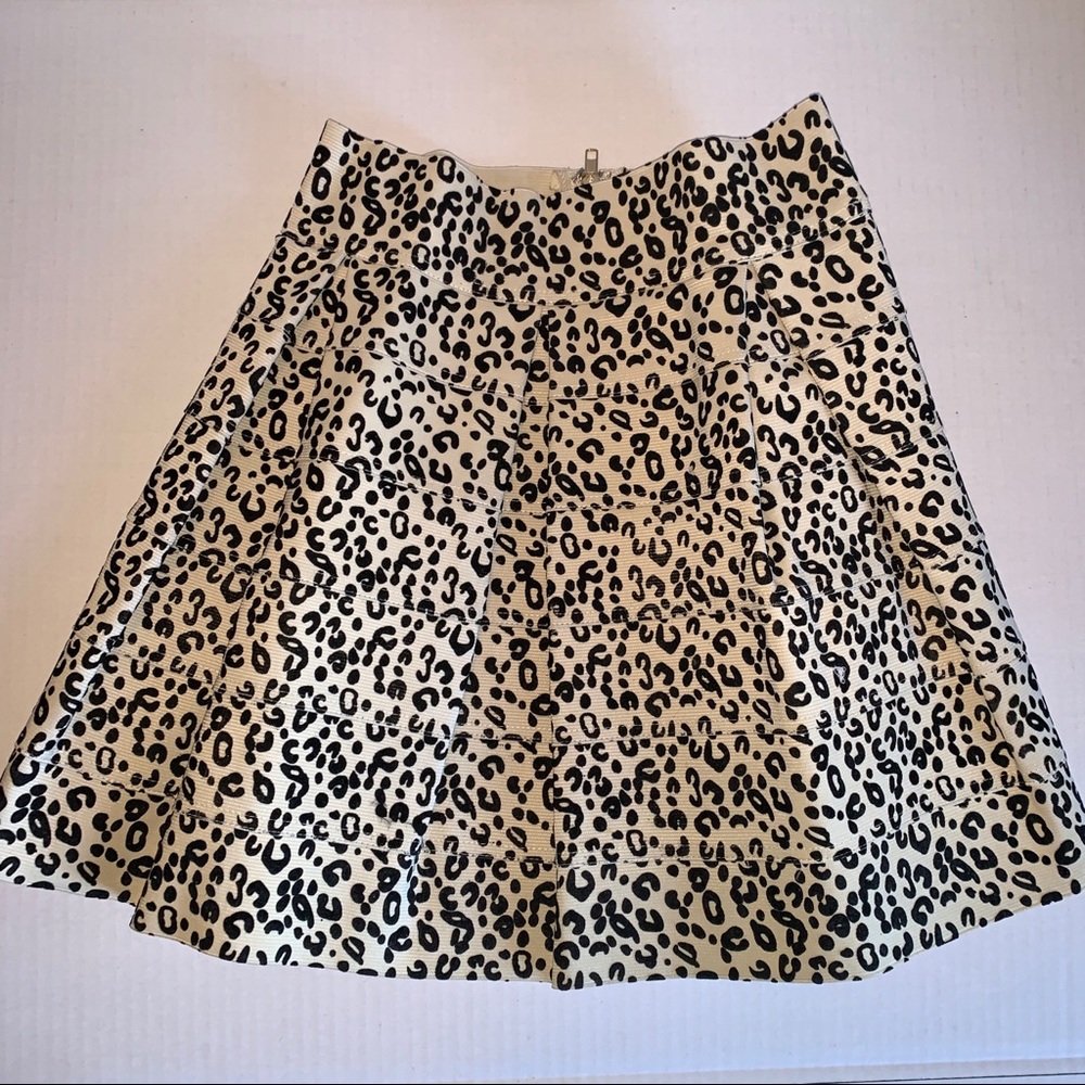 Leopard canvas skirt